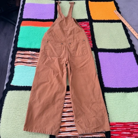 double knee Bib overall Carhartt brown size 5 kids - Picture 2 of 6